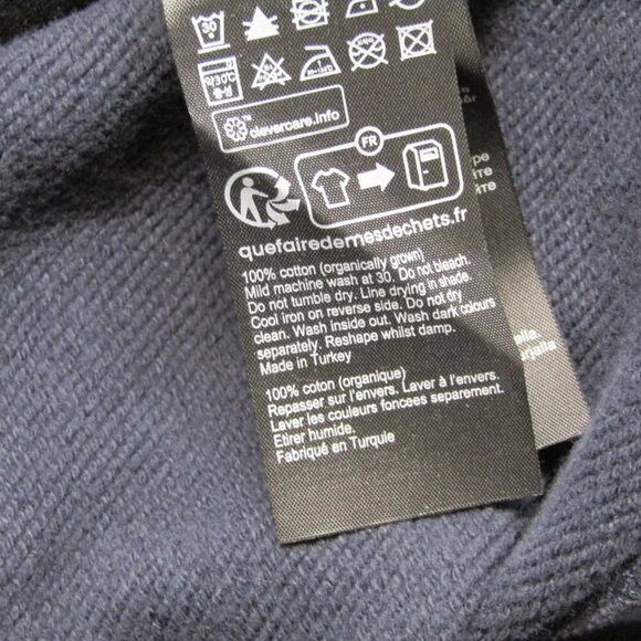 NEW ALLSAINTS Mens Hoodie Cadet Blue Size XS Raven Contrast Ramskull Pullover - Picture 8 of 8